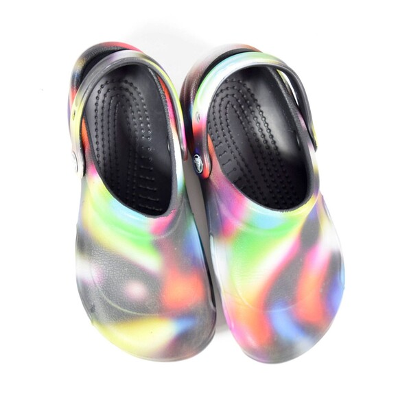Women's Crocs Non-Slip Multi-Color Tie Dye Style Clog Shoes Size 6 - Picture 7 of 7